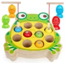 Zaewry Magnetisches Angelspiel Holz Montessori Lernspielzeug Grün Bunt Bild 2