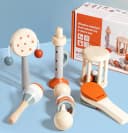 Zaewry 6-tlg. Musikinstrumenten-Set aus massivem Buchenholz Bild 5