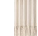 Agger Duschvorhang Leinen Beige Landhausstil mit Volant-Saum Bild 2