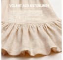 Agger Duschvorhang Leinen Beige Landhausstil mit Volant-Saum Bild 3