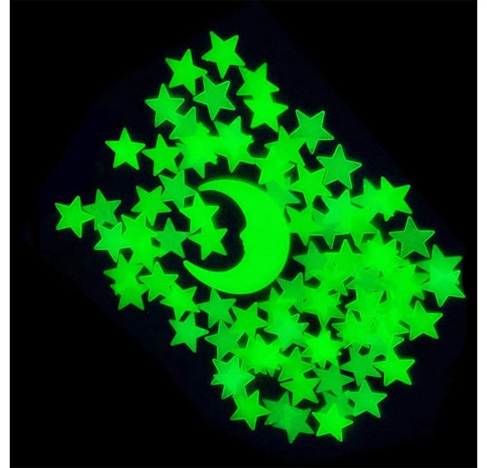 Agger Wandsticker 402 Stück Glühende Wandaufkleber Sternenhimmel Dekoration - Bild 5