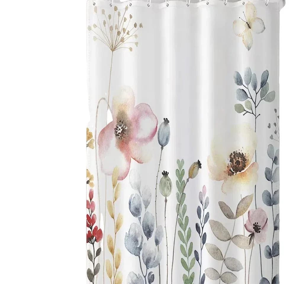Agger Duschvorhang Blumenmuster Polyester wasserabweisend
