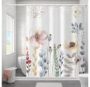 Agger Duschvorhang Blumenmuster Polyester wasserabweisend Bild 3