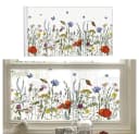 Agger Fensterfolie Selbsthaftend Bunte Blumen Sichtschutzfolie Bild 2