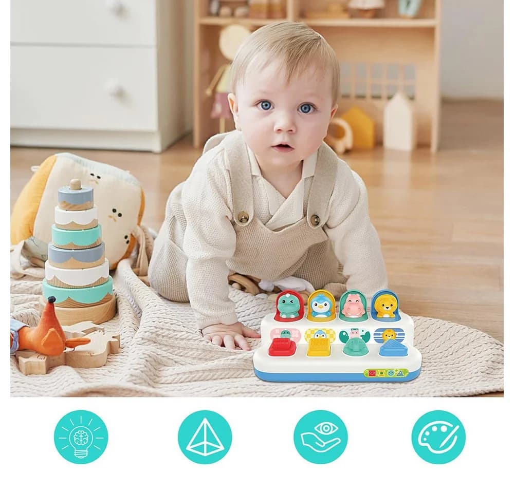 Diwzbyn Lernspielzeug Montessori Ursache-und-Wirkung Bunt - Bild 3