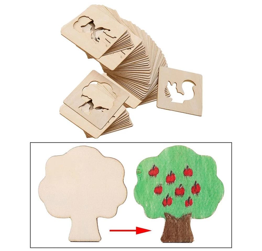 Flintry Malschablone Kinder-Zeichenschablonen 20 Stück Bunt - Bild 4