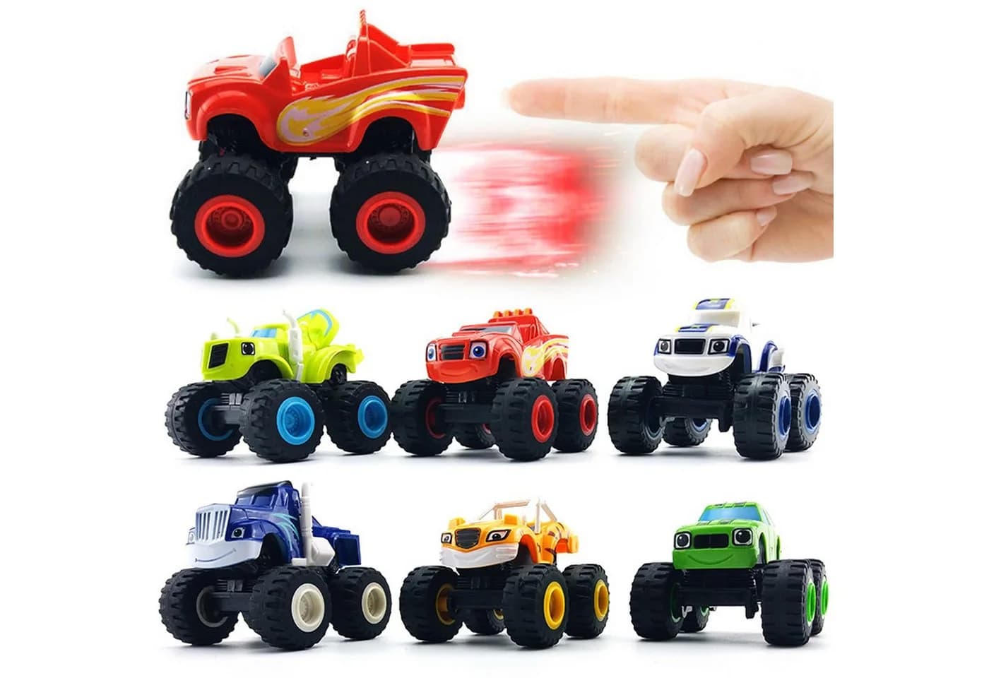 Flintry 6-teiliges Monstertruck-Set Bunt Trägheitsantrieb - Bild 2