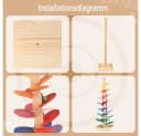Flintry Montessori-Musikbaum aus Holz mit Murmeln und 30 bunten Blättern Bild 3