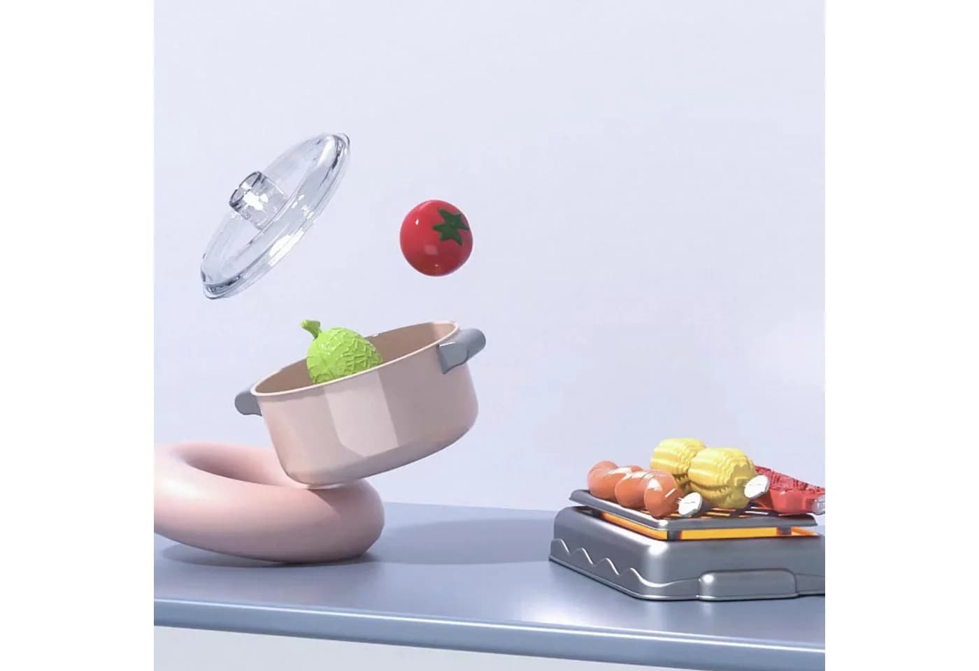 Zaewry Kinder-Küchenset 61-tlg. Kunststoff Lernspielzeug - Bild 5