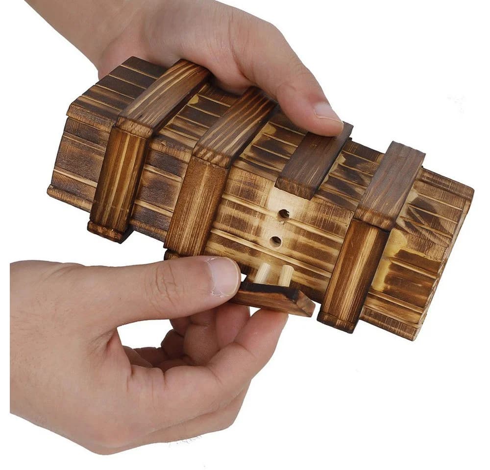 Flintry Geschenkbox Holz Magische Rätselbox mit 2 Fächern - Bild 5