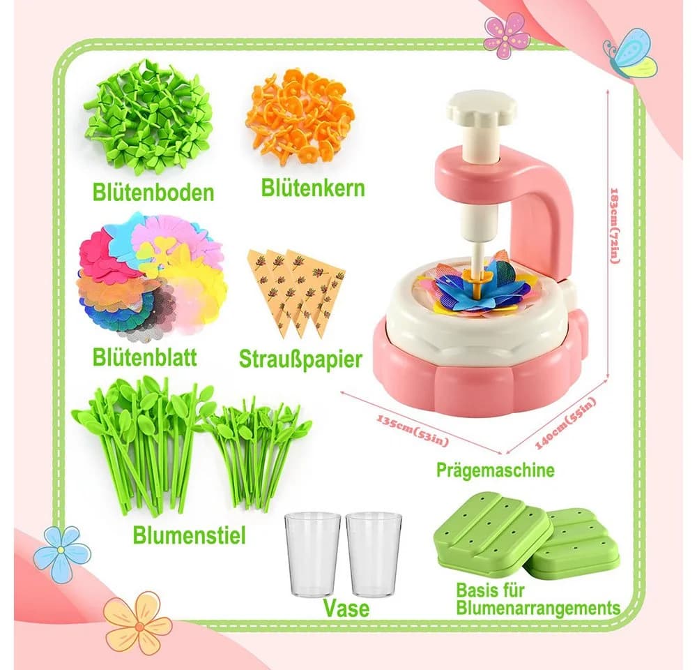 Flintry Kreativset Flower Schmuck-Bastelset Bunt für Kinder