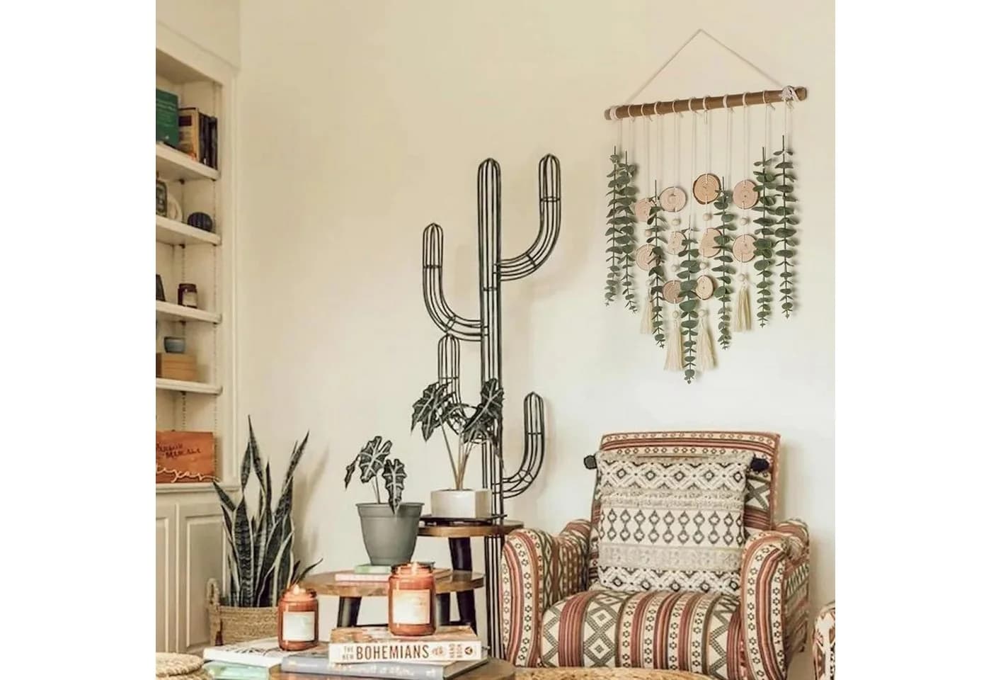 Agger Hängedekoration Eukalyptus Wanddeko Grün Boho - Bild 5