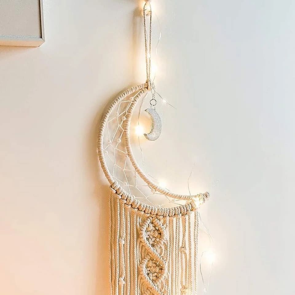 Zaewry Makramee Wandbehang Boho Wanddeko Natur - Bild 4