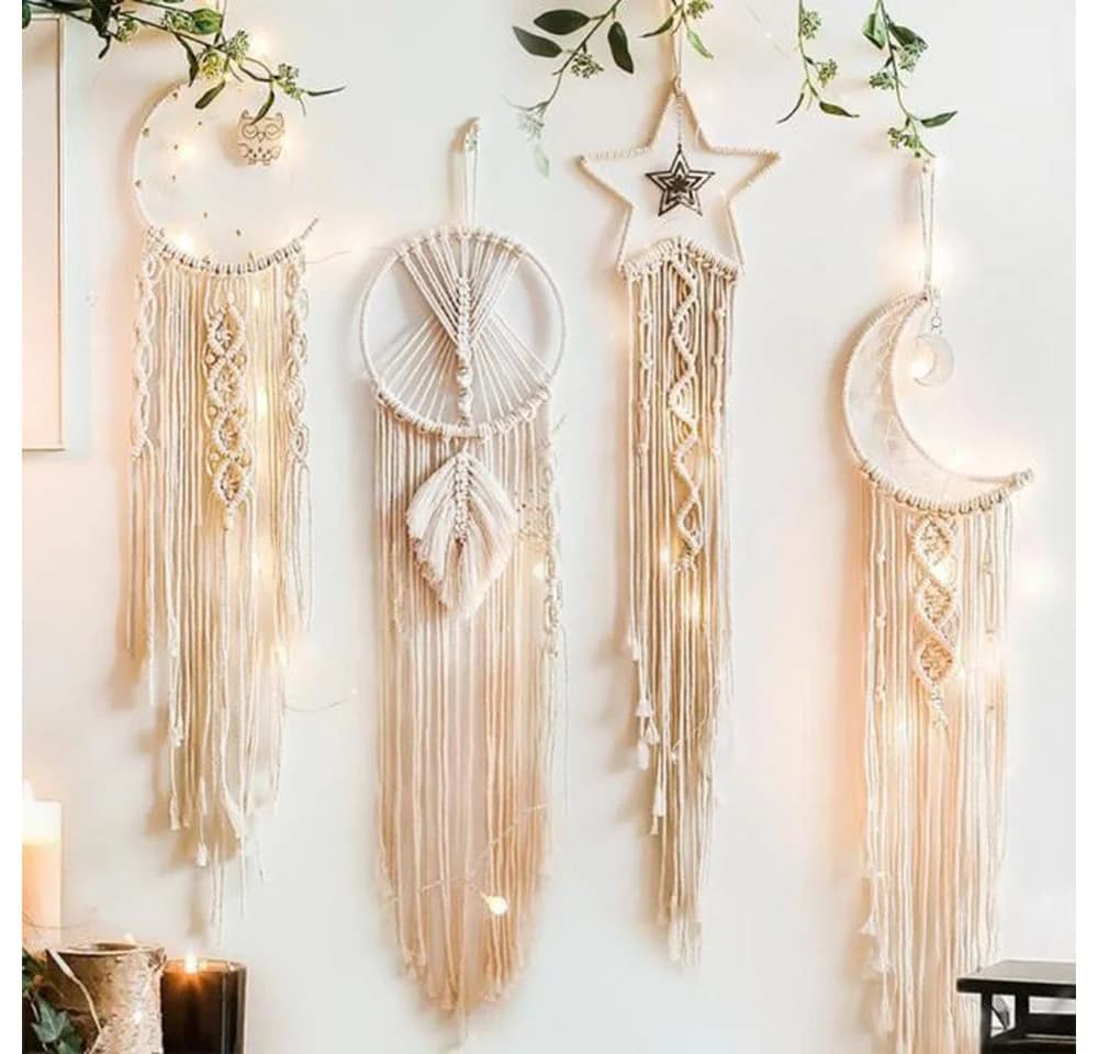 Zaewry Makramee Wandbehang Boho Wanddeko Natur - Bild 5