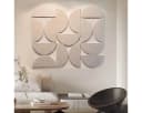 Agger Pinnwand 12-tlg. Filz Selbstklebend Halbkreis Beige Bild 1