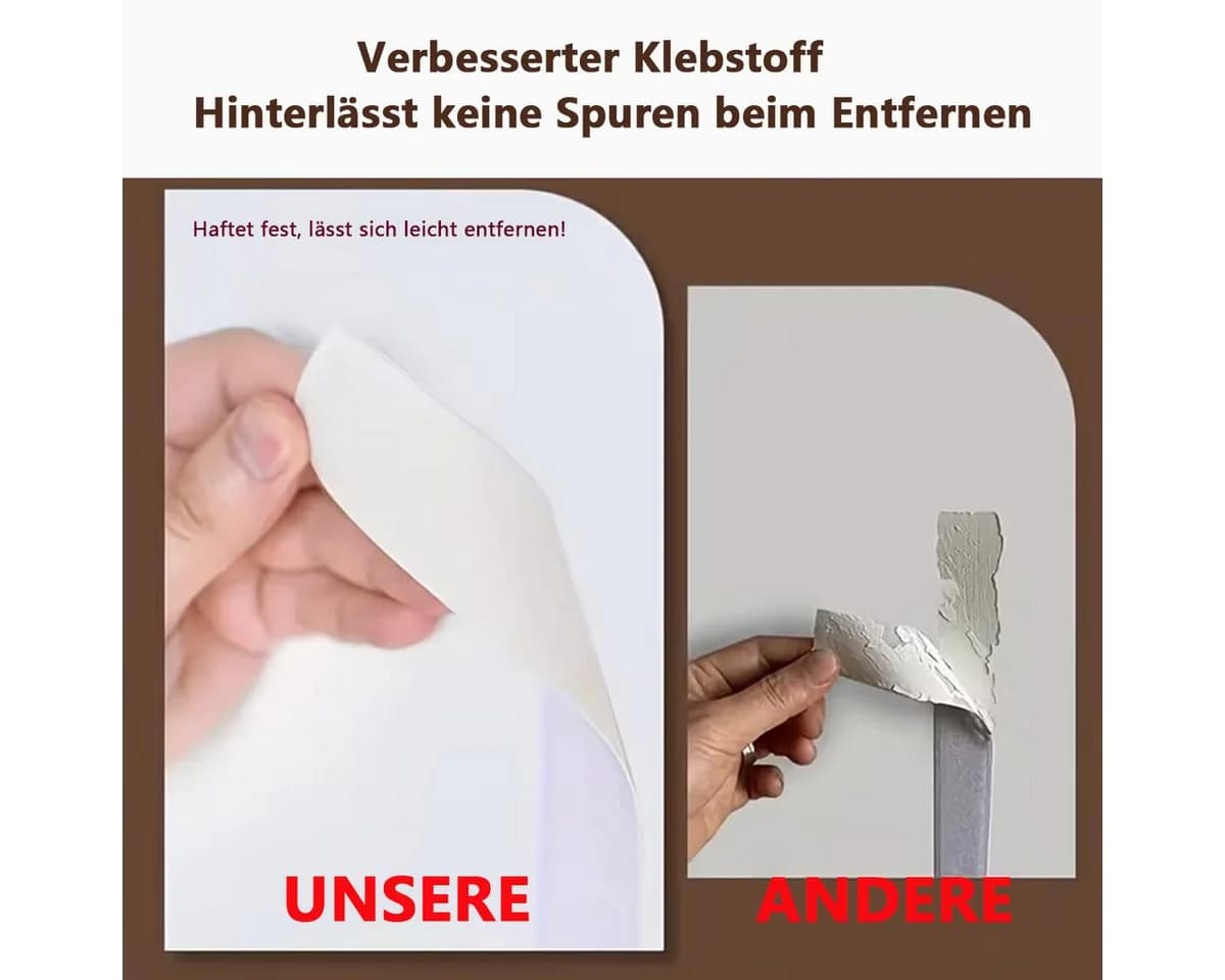 Agger Pinnwand 12-tlg. Filz Selbstklebend Halbkreis Beige - Bild 5