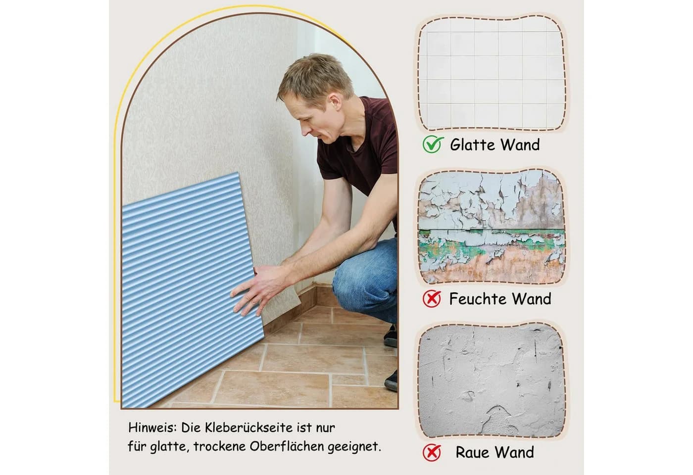 Agger 3D Wandpaneel Kollisionsschutz-Wandpolsterung Blau - Bild 4