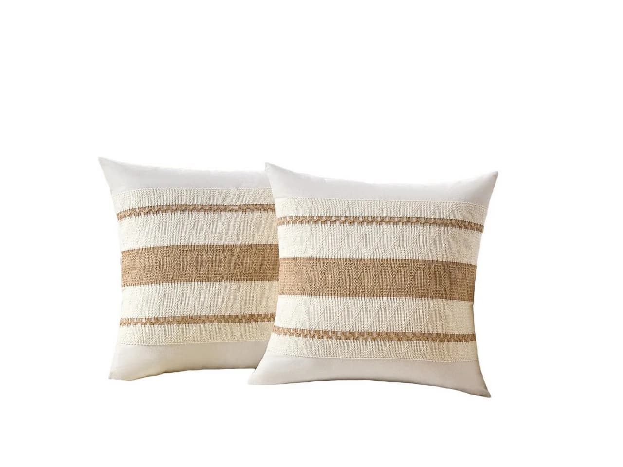 Agger Kissenbezug 2er-Set Beige Boho-Zierkissenbezüge - Bild 2