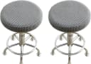 Agger Stuhlhusse 2er-Pack Grau Rund 30-40cm Polyester Bild 2
