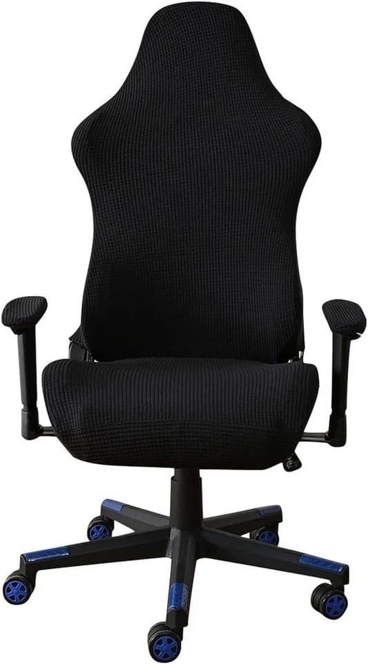 Agger Bürostuhlhusse 4Stk Schwarz Gaming Stuhl Bezug Waschbar - Bild 2