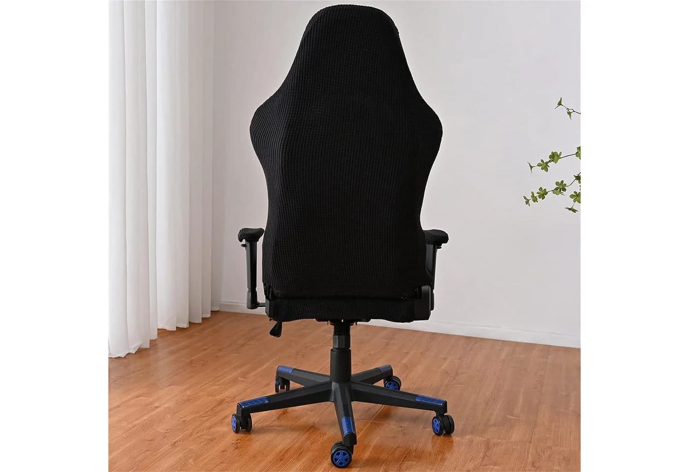 Agger Bürostuhlhusse 4Stk Schwarz Gaming Stuhl Bezug Waschbar - Bild 3