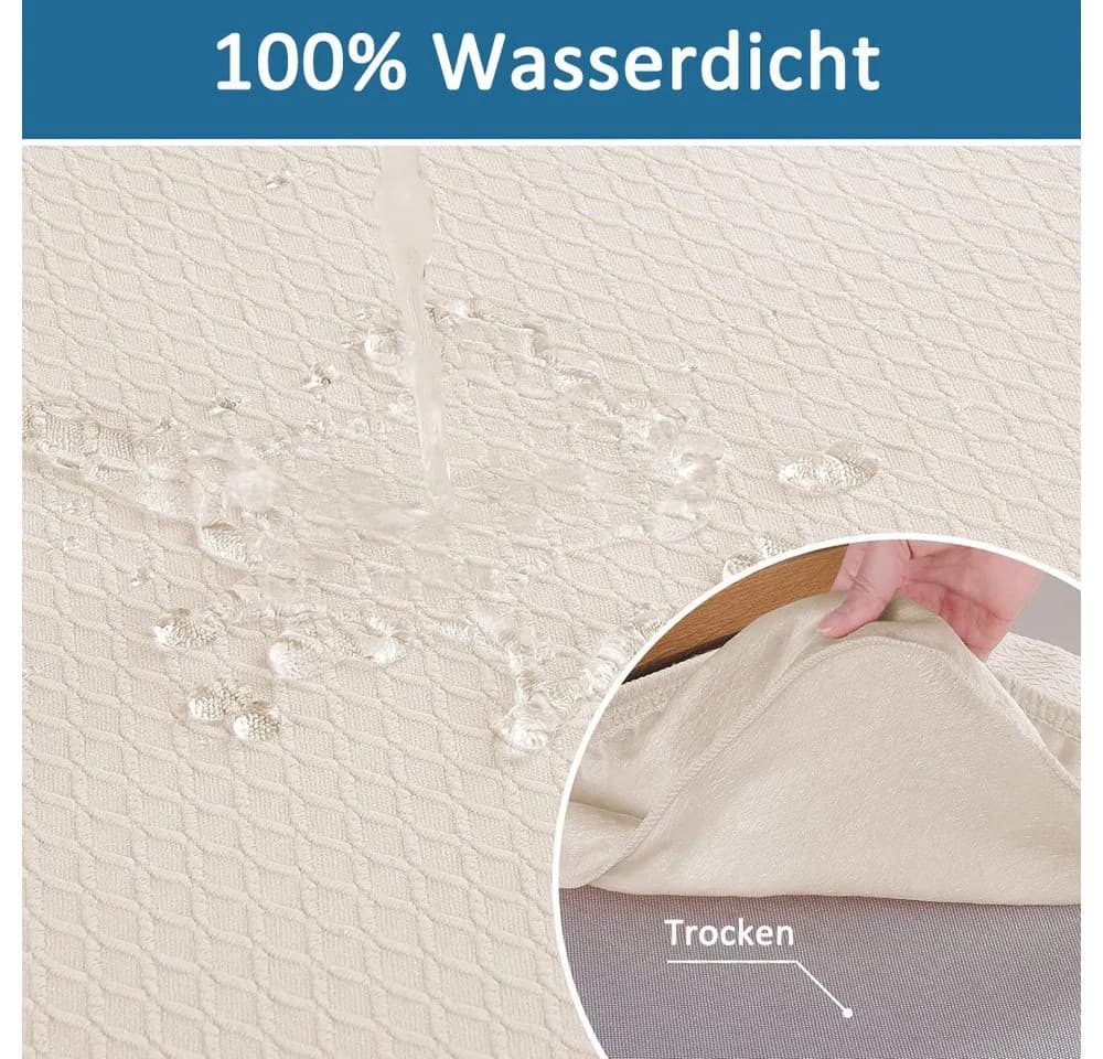 Agger Wasserdichte Stuhlhusse Beige Abnehmbar & Waschbar - Bild 3
