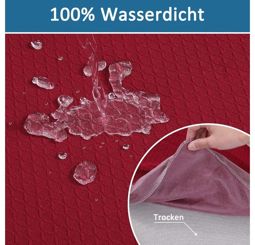 Agger Wasserdichter Stuhlbezug Burgunderrot Abnehmbar - Bild 3