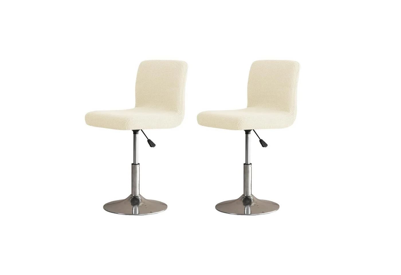 Agger Barhocker-Schonbezug 2er Set Stretch Samt Beige - Bild 2