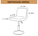 Agger Barhocker-Schonbezug 2er Set Stretch Samt Beige Bild 3