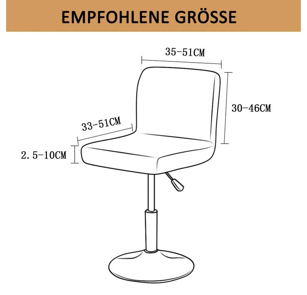 Agger Barhocker-Schonbezug 2er Set Stretch Samt Beige - Bild 3