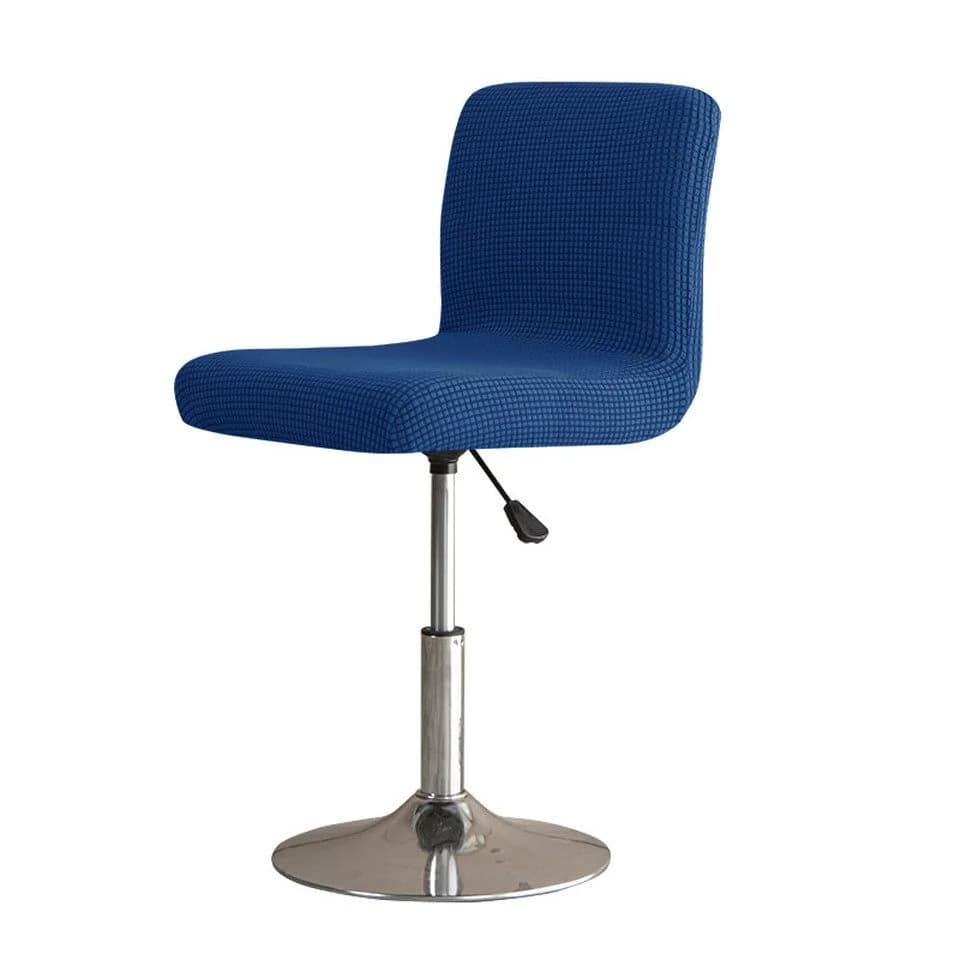 Agger Barhocker-Schonbezug 2er Set Blau Stretch-Samt - Bild 2