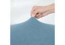 Agger Barhocker-Schonbezug 2er Set Blau Stretch-Samt Bild 4