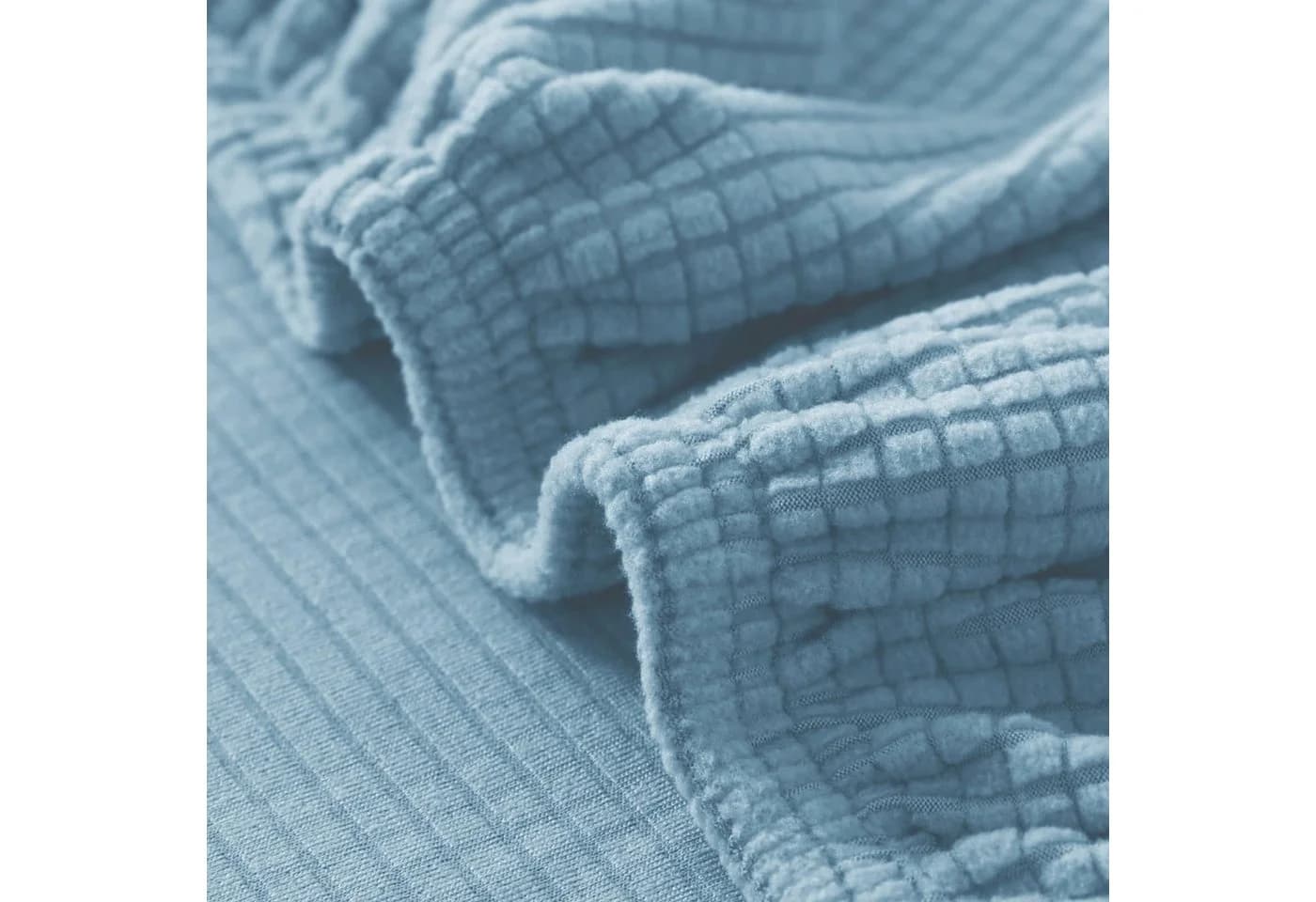 Agger Barhocker-Schonbezug 2er Set Blau Stretch-Samt - Bild 5