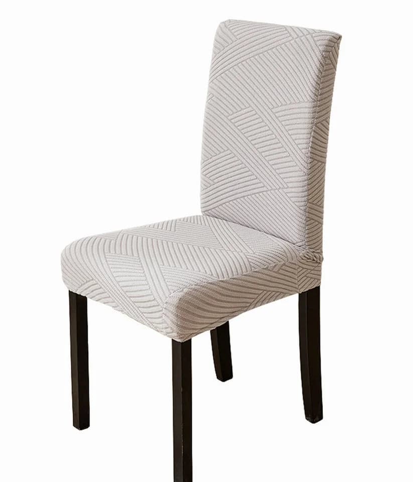 Agger Stuhlhusse Stretch Hellgrau Polyester - Bild 2