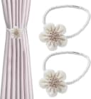 Zaewry Raffhalter Beige/Rosa/Grau mit Perlenblumen Bild 2