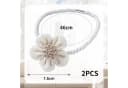 Zaewry Raffhalter Beige/Rosa/Grau mit Perlenblumen Bild 4