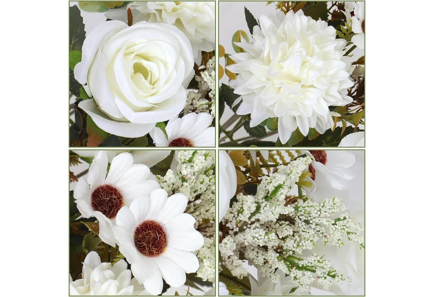 Agger Kunstblumenstrauß Rosa Künstliche Rosen & Gänseblümchen - Bild 5