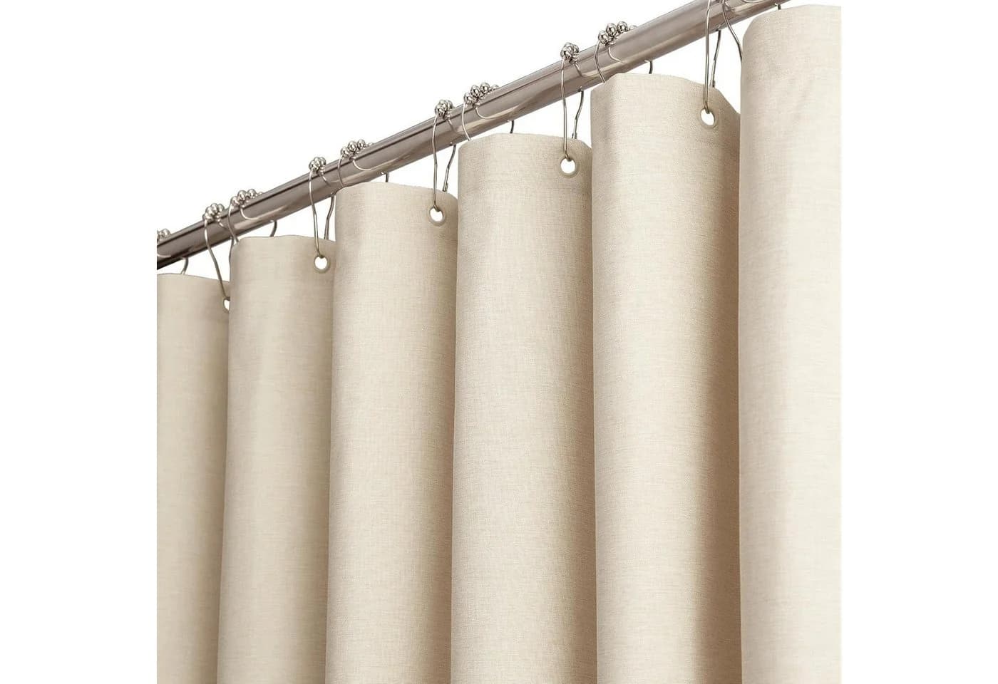 Agger Duschvorhang Beige Leinen-Optik Anti-Schimmel - Bild 2