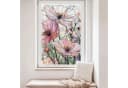 Agger Blumen-Fenstersticker Rosa PVC Dekorative Fensterfolie Bild 1