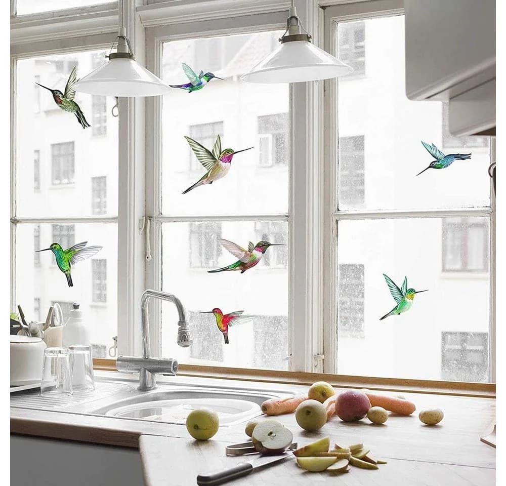 Agger Frühlings-Vogel-Fenstersticker Set 78-tlg. Bunt Transparent - Bild 3