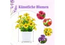 Agger Kunstpflanze 4er-Set künstliche Topfpflanzen Grün Bunt Bild 1