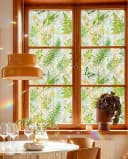 Agger Fensterfolie Grünes Blatt Muster UV-Schutz Privatsphäre Bild 3