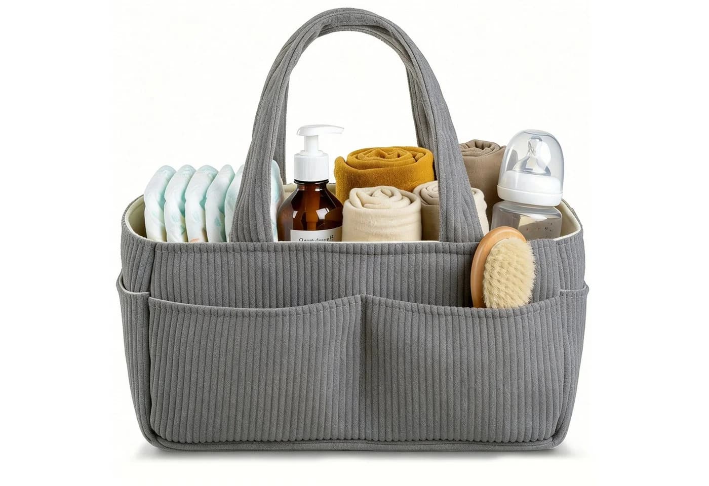 Zaewry Aufbewahrungskorb Windeltasche Cordstoff Multifunktional - Bild 2