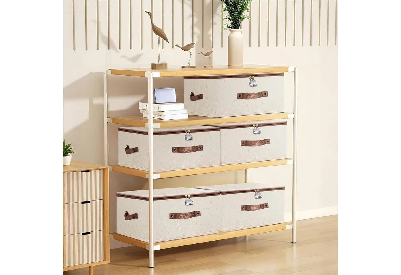 Zyronn Aufbewahrungsbox Textil mit Reißverschluss und Deckel - Bild 3