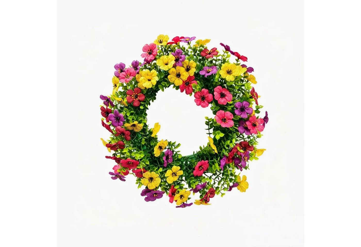 Agger Dekokranz 40 cm Frühlingskranz mit violetten Eukalyptusblumen - Bild 2