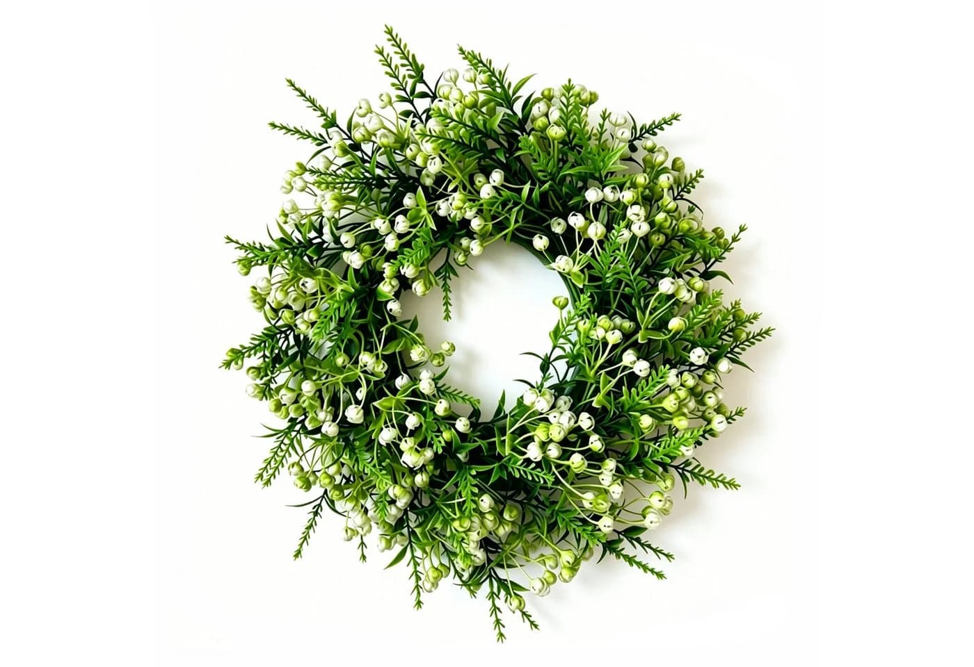 Agger Dekokranz 35 cm Frühlingskranz Grün/Weiß - Bild 2