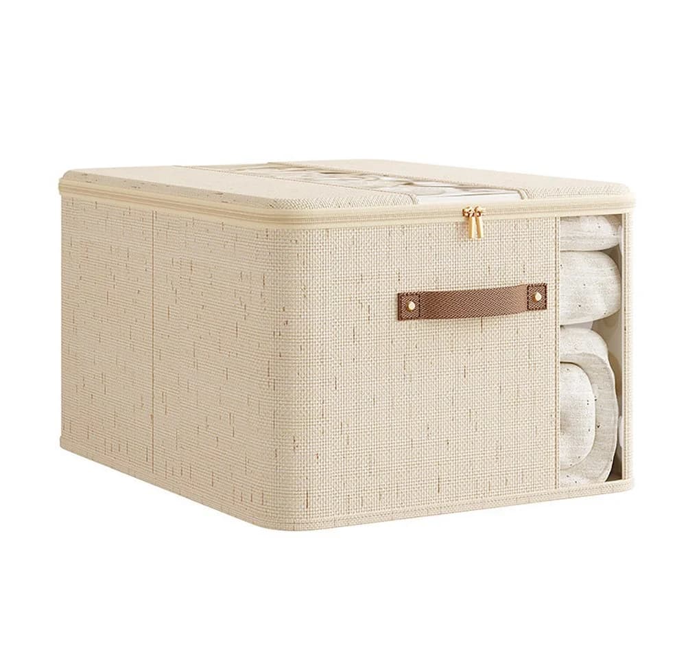 Agger Aufbewahrungsbox mit Deckel & Sichtfenster Beige - Bild 2