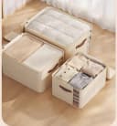 Agger Aufbewahrungsbox mit Deckel & Sichtfenster Beige Bild 3