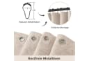 Agger Duschvorhang Leinenoptik Beige mit Wellenkante Bild 4