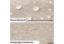 Agger Duschvorhang Leinenoptik Beige mit Wellenkante Bild 5